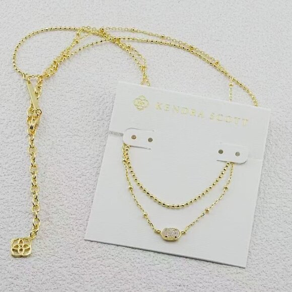 Kendra Scott Double-layered agate crystal necklace - Picture 1 of 5